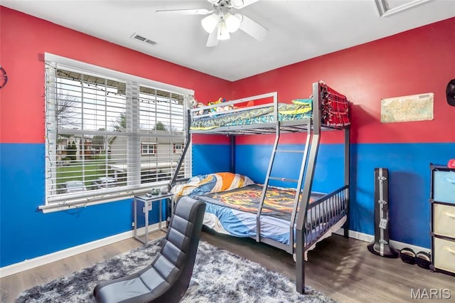 745 Sugar Glen Dr Unit 5, Saint Peters, MO 63376 - bedroom featuring wood finished floors, baseboards, and a ceiling fan