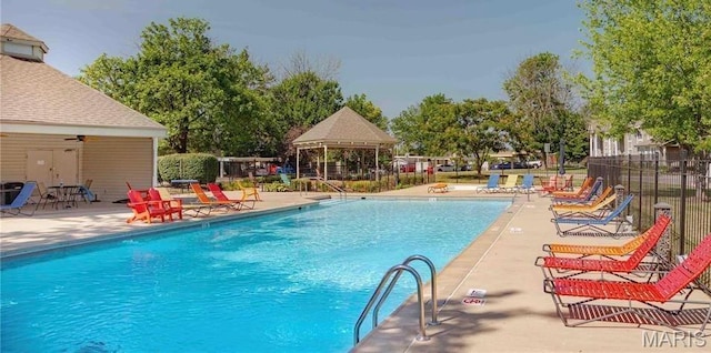745 Sugar Glen Dr Unit 5, Saint Peters, MO 63376 - community pool featuring fence, a patio area, and a gazebo