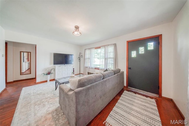 1003 S Warfel St, Salem, MO 65560 - living room with wood finished floors and baseboards