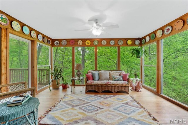 14590 Ansonborough Ct, Chesterfield, MO 63017 - sunroom featuring wood-type flooring and plenty of natural light