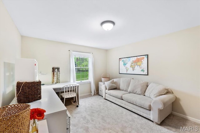 14590 Ansonborough Ct, Chesterfield, MO 63017 - living area featuring light colored carpet and baseboards