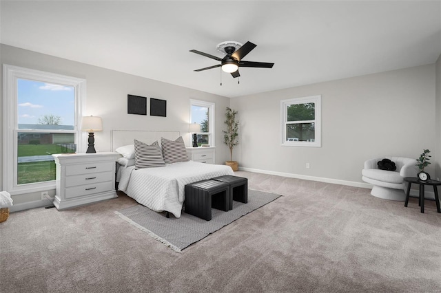 4 Tiger Dr, Wentzville, MO 63385 - bedroom with multiple windows, carpet flooring, baseboards, and ceiling fan