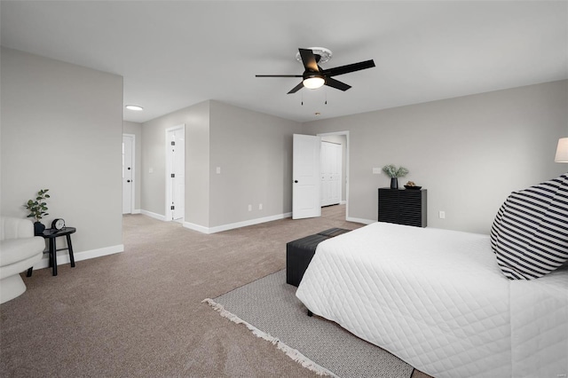 4 Tiger Dr, Wentzville, MO 63385 - carpeted bedroom with baseboards, recessed lighting, and a ceiling fan