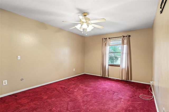 29 Park Charles Blvd N, Saint Peters, MO 63376 - spare room featuring carpet, baseboards, and ceiling fan