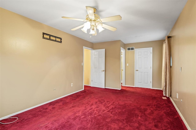 29 Park Charles Blvd N, Saint Peters, MO 63376 - unfurnished bedroom featuring baseboards, carpet, and a ceiling fan