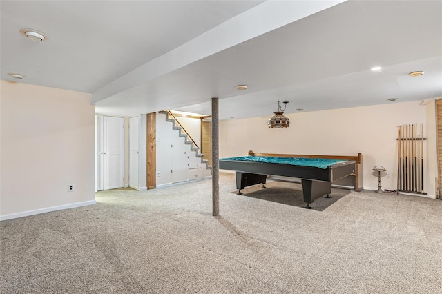 29 Park Charles Blvd N, Saint Peters, MO 63376 - game room with baseboards, carpet, and pool table