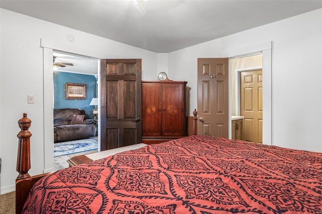 8 Donald St, Park Hills, MO 63601 - bedroom with vaulted ceiling, carpet, and baseboards