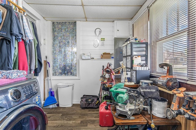 8 Donald St, Park Hills, MO 63601 - interior space with washer / clothes dryer, wood finished floors, electric panel, and baseboards