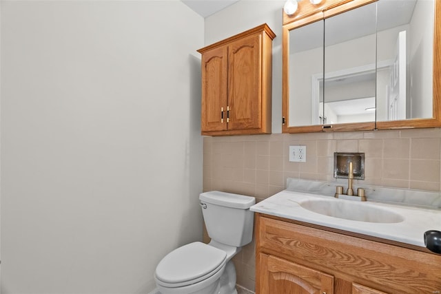 7 Beavertail Ct, Florissant, MO 63033 - half bathroom with toilet, backsplash, and vanity