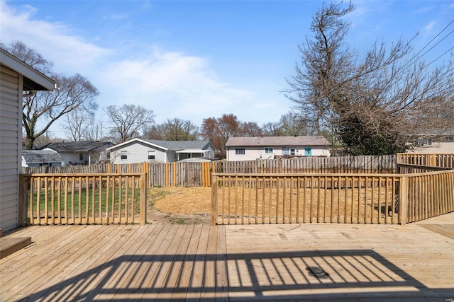 7 Beavertail Ct, Florissant, MO 63033 - wooden terrace featuring a fenced backyard and a residential view