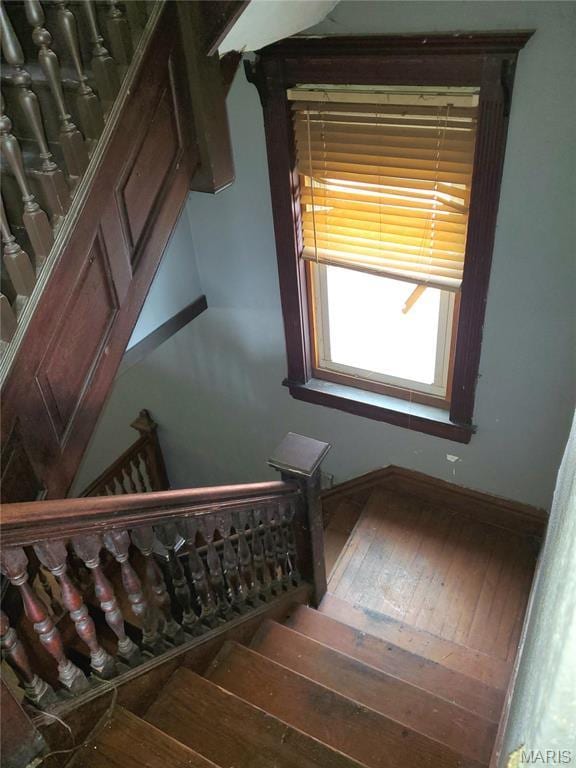 staircase with baseboards