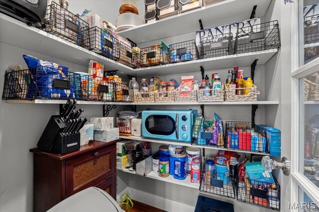 view of storage area