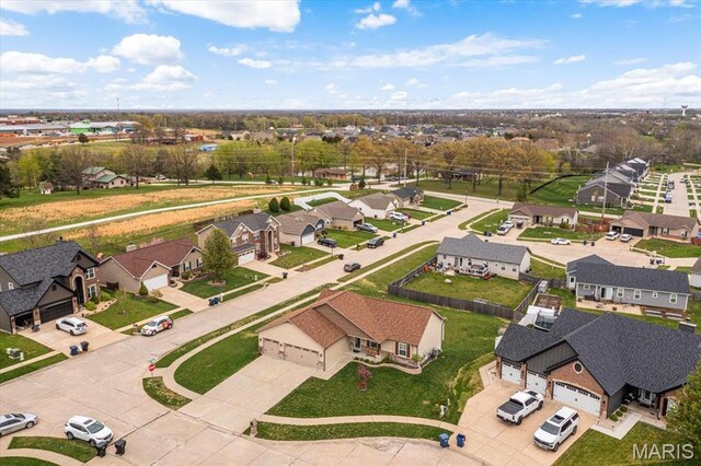 aerial perspective of suburban area