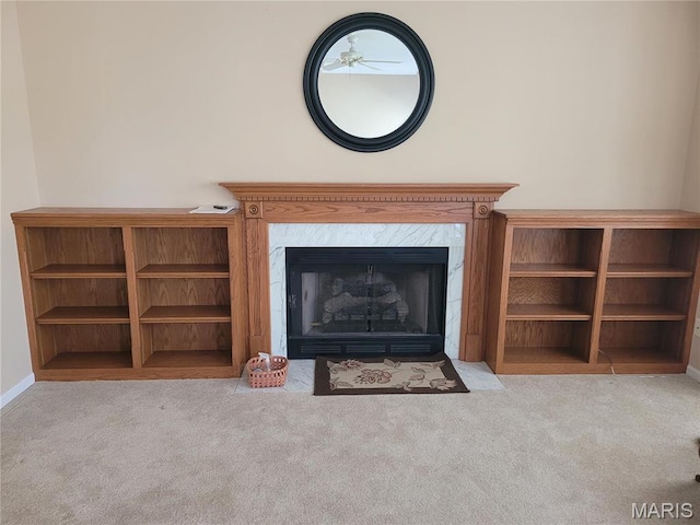 123 El Rancho Dr, Hannibal, MO 63401 - detailed view of carpet and a fireplace