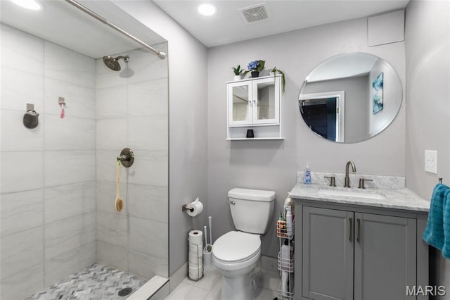 9 Shelby Crest Ct, Ofallon, MO 63366 - bathroom with toilet, a tile shower, and vanity
