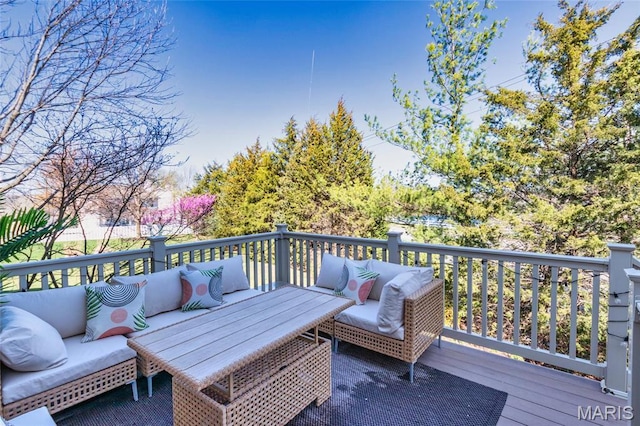9 Shelby Crest Ct, Ofallon, MO 63366 - wooden terrace with an outdoor hangout area