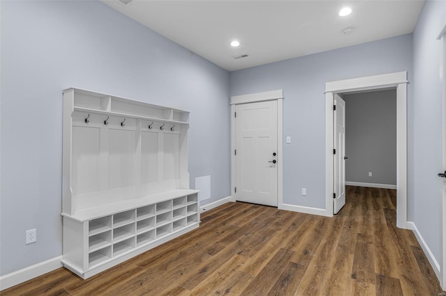 213 Lakeview Dr, Farmington, MO 63640 - mudroom with wood finished floors, baseboards, and recessed lighting