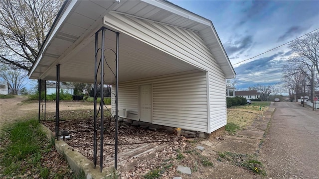 view of outdoor structure