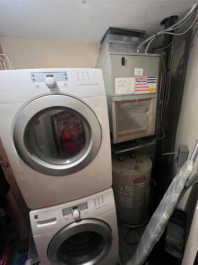 1113 Washington Ave Unit 510, Saint Louis, MO 63101 - laundry area with estacked washer and dryer