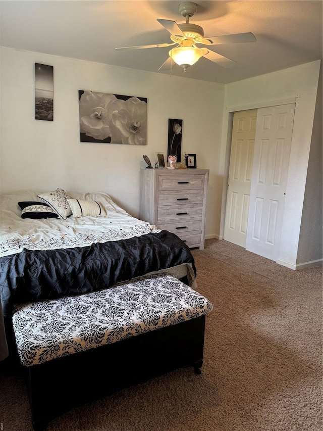 16 Wood St, Park Hills, MO 63601 - carpeted bedroom with a ceiling fan, a closet, and baseboards