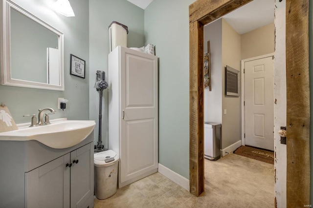 21933 Pike 215, Annada, MO 63330 - bathroom featuring vanity and baseboards