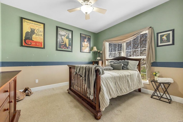21933 Pike 215, Annada, MO 63330 - bedroom featuring carpet, baseboards, and a ceiling fan