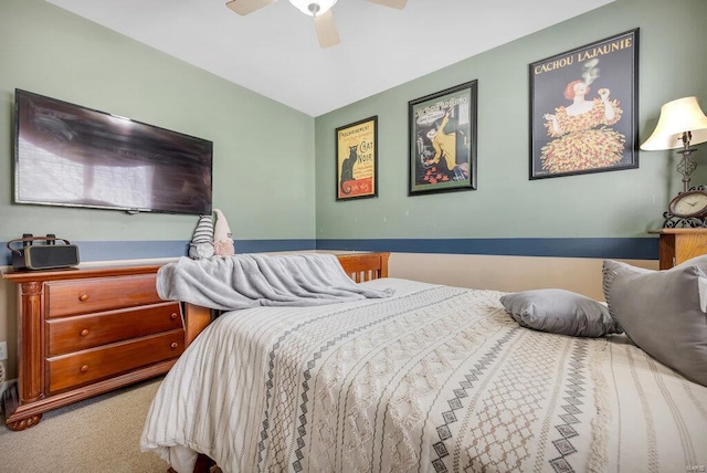 21933 Pike 215, Annada, MO 63330 - bedroom with carpet floors and a ceiling fan