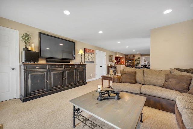 21933 Pike 215, Annada, MO 63330 - living area featuring recessed lighting and light colored carpet