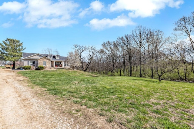 21933 Pike 215, Annada, MO 63330 - view of grassy yard featuring driveway