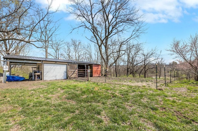 21933 Pike 215, Annada, MO 63330 - view of grassy yard featuring an outbuilding and an outdoor structure