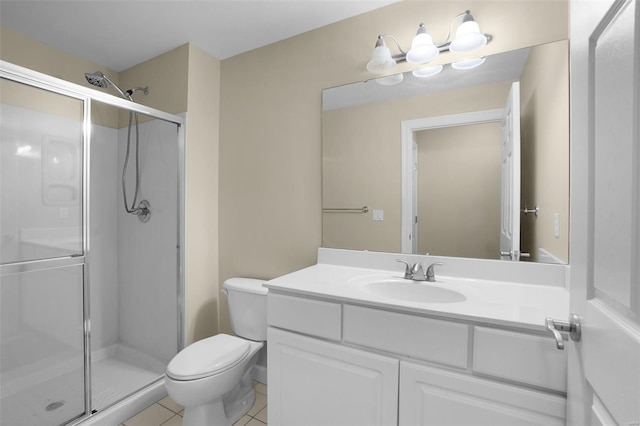13115 Mill Crossing Ct Unit 106, Saint Louis, MO 63141 - full bathroom with a stall shower, toilet, and tile patterned floors