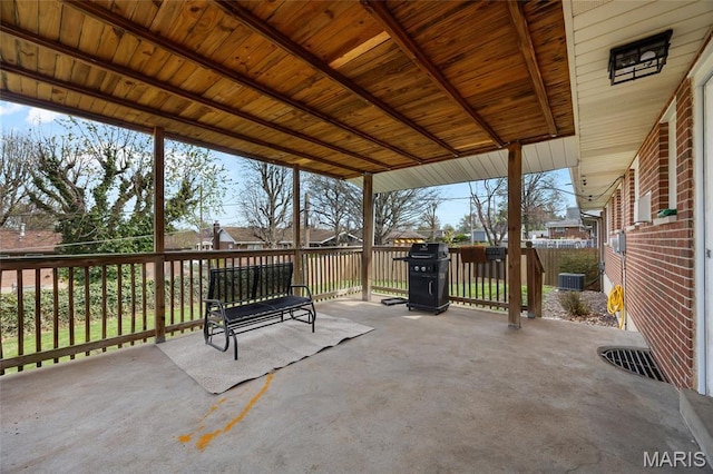 9748 Mackenzie Rd, Saint Louis, MO 63123 - view of patio with cooling unit and a grill