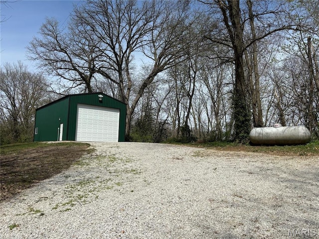 5829 Marine Rd, Alhambra, IL 62201 - detached garage with gravel driveway