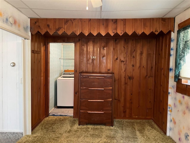 interior space with washer / dryer