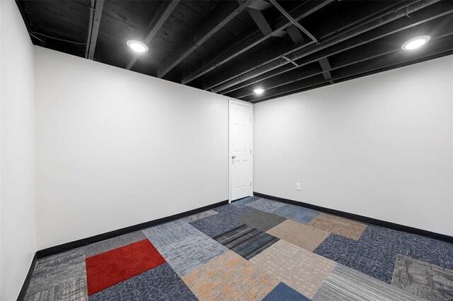 9218 Ellison Dr, Saint Louis, MO 63136 - finished basement with carpet floors and baseboards