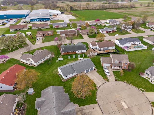 aerial perspective of suburban area