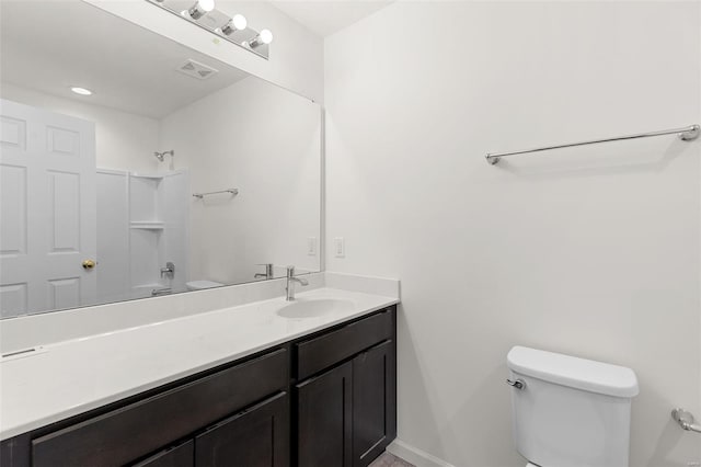 407 Fleming Cir, Wentzville, MO 63385 - full bathroom featuring toilet, vanity, tub / shower combination, and baseboards