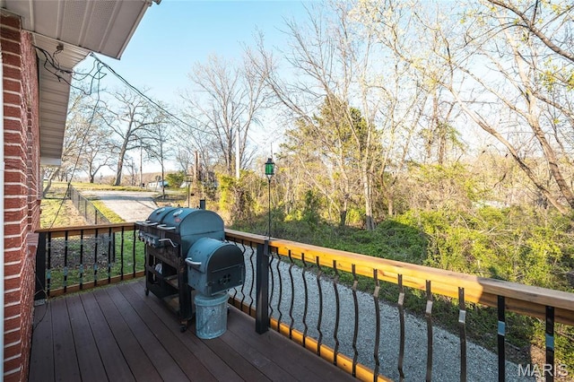 view of wooden deck