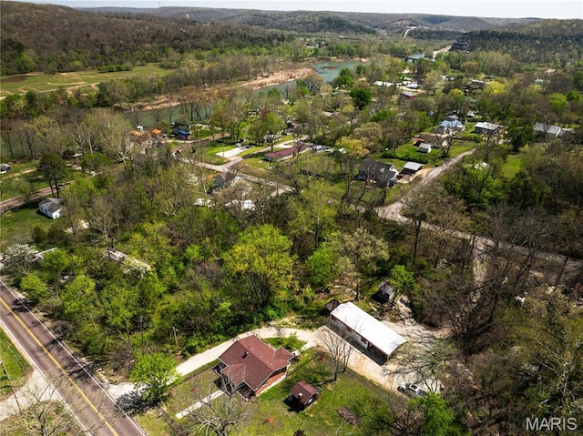 bird's eye view of a heavily wooded area