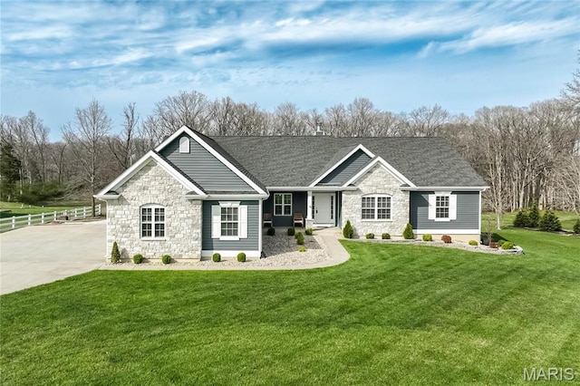 2181 Jarvis Rd, Foristell, MO 63348 - single story home featuring stone siding and a shingled roof