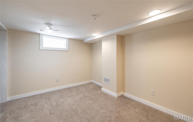 11 Rolla Gardens Dr, Rolla, MO 65401 - below grade area with light colored carpet and baseboards