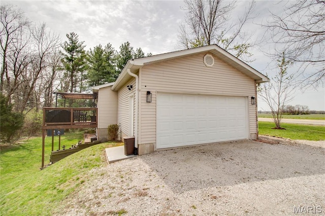 garage with driveway