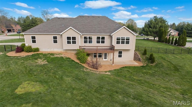 2 Arthurs Ct, Troy, IL 62294 - back of property with a patio area and a deck
