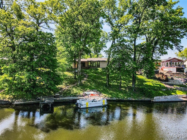 135 Hollyhock Ln, Edwardsville, IL 62025 - dock area with a water view