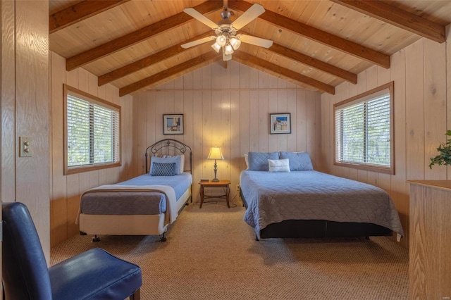 2099 Meadow Valley Dr, Innsbrook, MO 63390 - carpeted bedroom with multiple windows and wooden walls