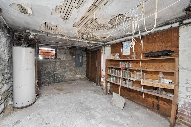 5169 Cates Ave, Saint Louis, MO 63108 - unfinished below grade area with gas water heater and electric panel