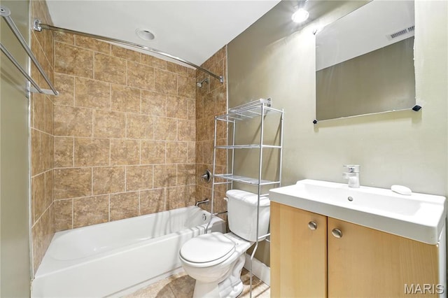 4228 Mcpherson Ave Unit 212, Saint Louis, MO 63108 - bathroom with toilet, vanity, and shower / bath combination
