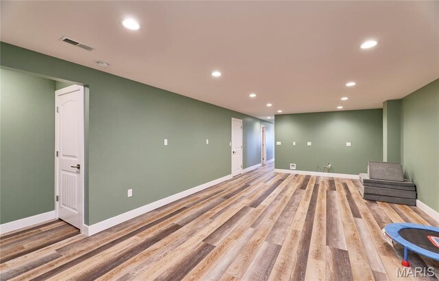 34 Moore Estates Ct, Troy, MO 63379 - basement with recessed lighting, light wood-style floors, and baseboards