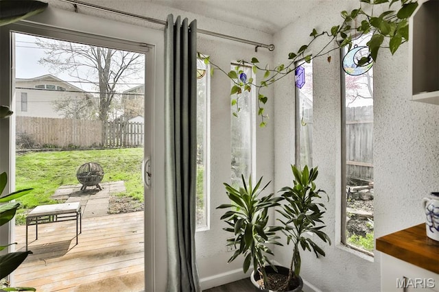 7414 Bruno Ave, Saint Louis, MO 63117 - doorway to outside with healthy amount of natural light and wood finished floors