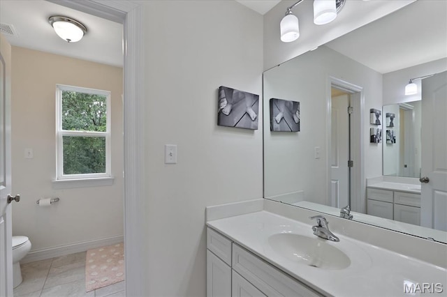 472 Cypress Creek Ln, Imperial, MO 63052 - bathroom featuring toilet, vanity, and baseboards